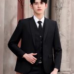 Men's suit jacket, slim fit, best man/groom, wedding business casual, professional formal suit for men.